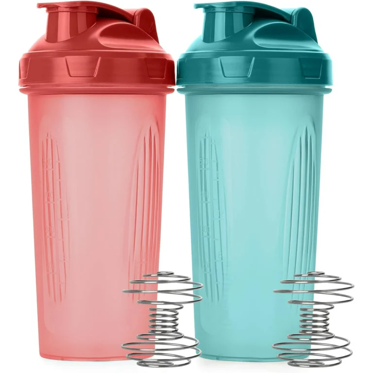 Mr. Pen- Shaker Bottles for Protein Mixes, 28 oz, 2 Pack, Blue & Red, Protein Shaker Bottle with Wire Whisk Ball, Shaker Cup